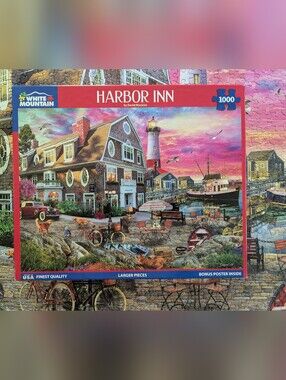 White Mountain 1000 Piece Puzzle - Harbor Inn